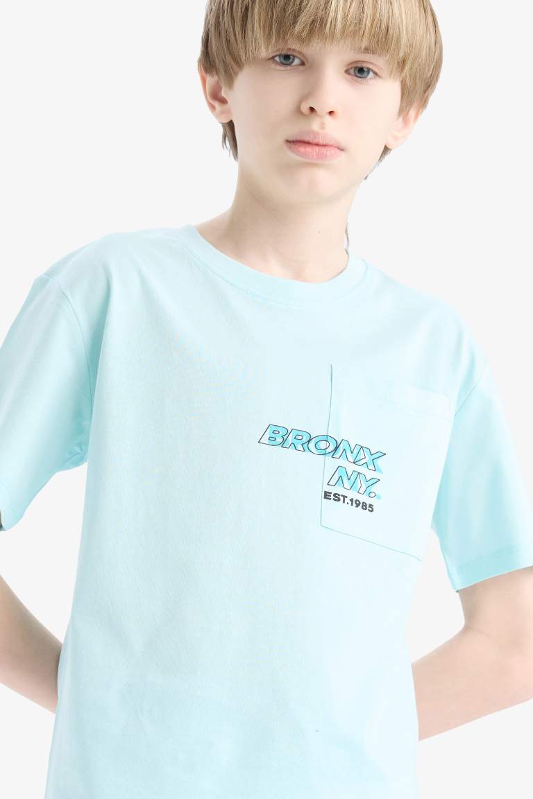 Boy Printed Crew Neck Short Sleeve T-Shirt