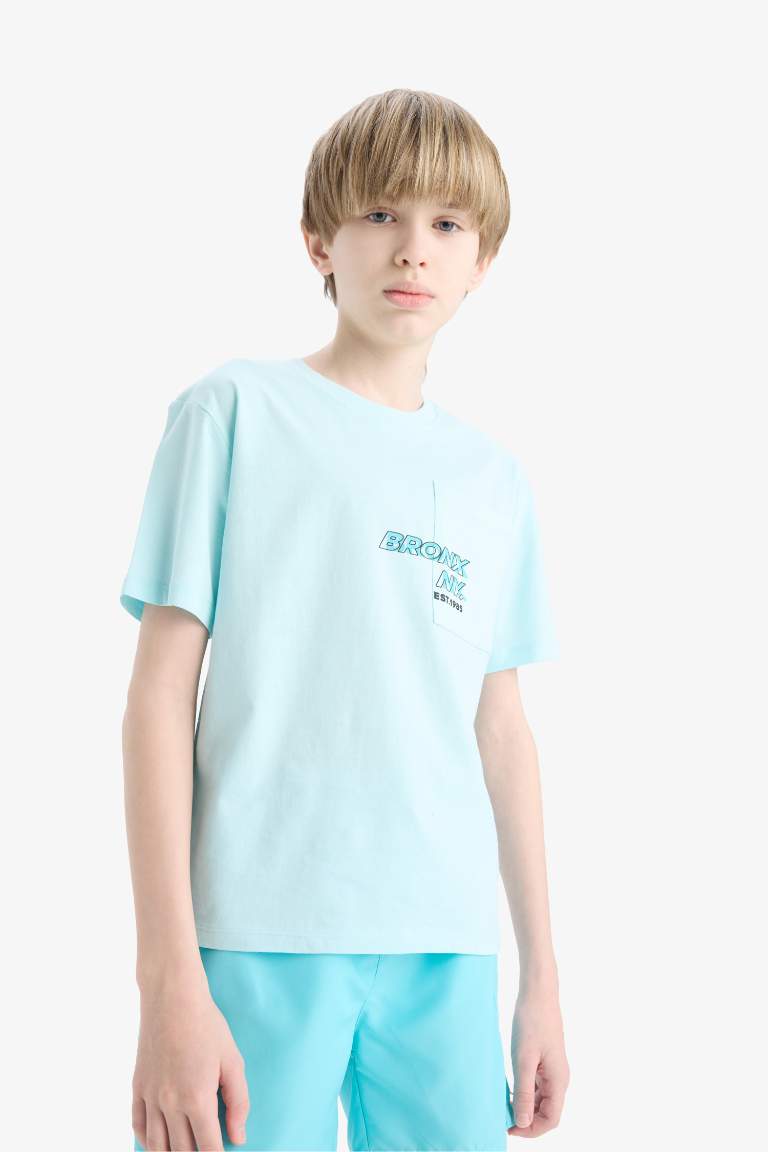 Boy Printed Crew Neck Short Sleeve T-Shirt