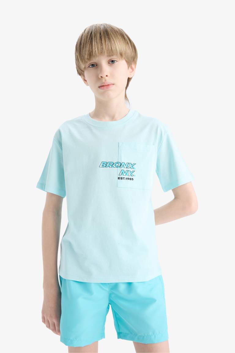 Boy Printed Crew Neck Short Sleeve T-Shirt