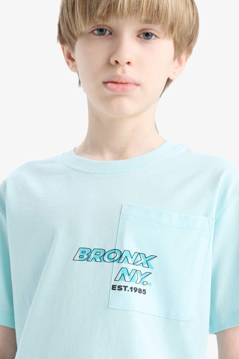 Boy Printed Crew Neck Short Sleeve T-Shirt