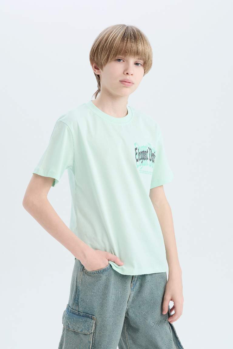 New Regular Fit Printed Short Sleeve T-Shirt