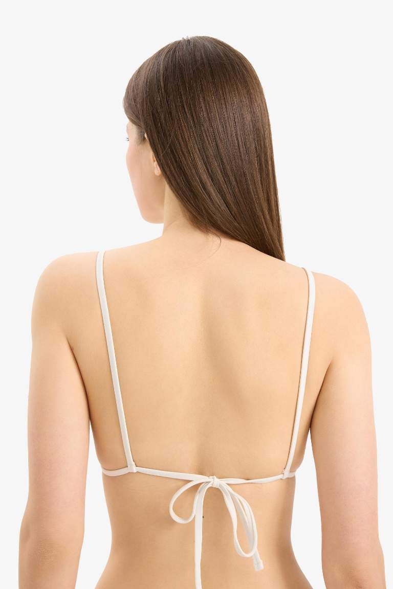 Regular Fit Tül Bikini Üstü-Fall in Love