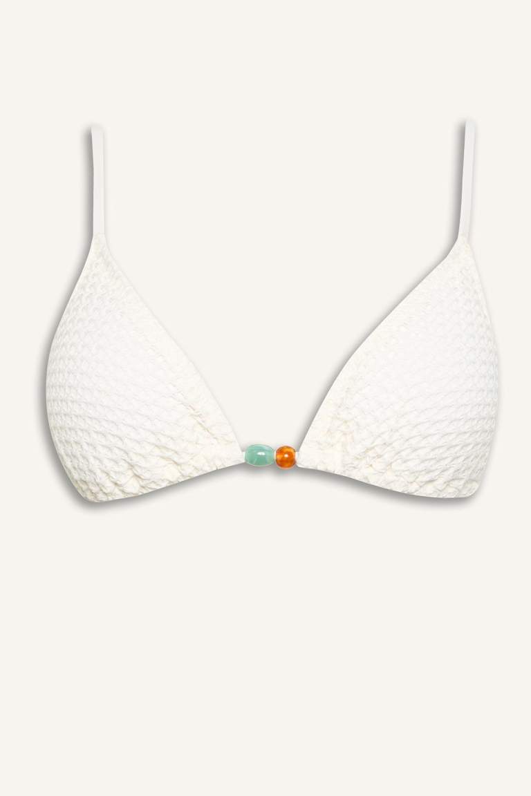 Regular Fit Tül Bikini Üstü-Fall in Love