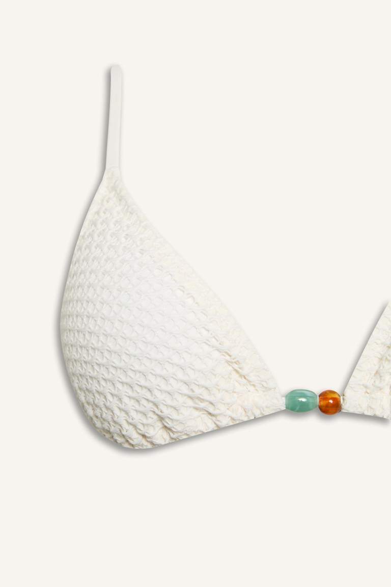 Regular Fit Tül Bikini Üstü-Fall in Love