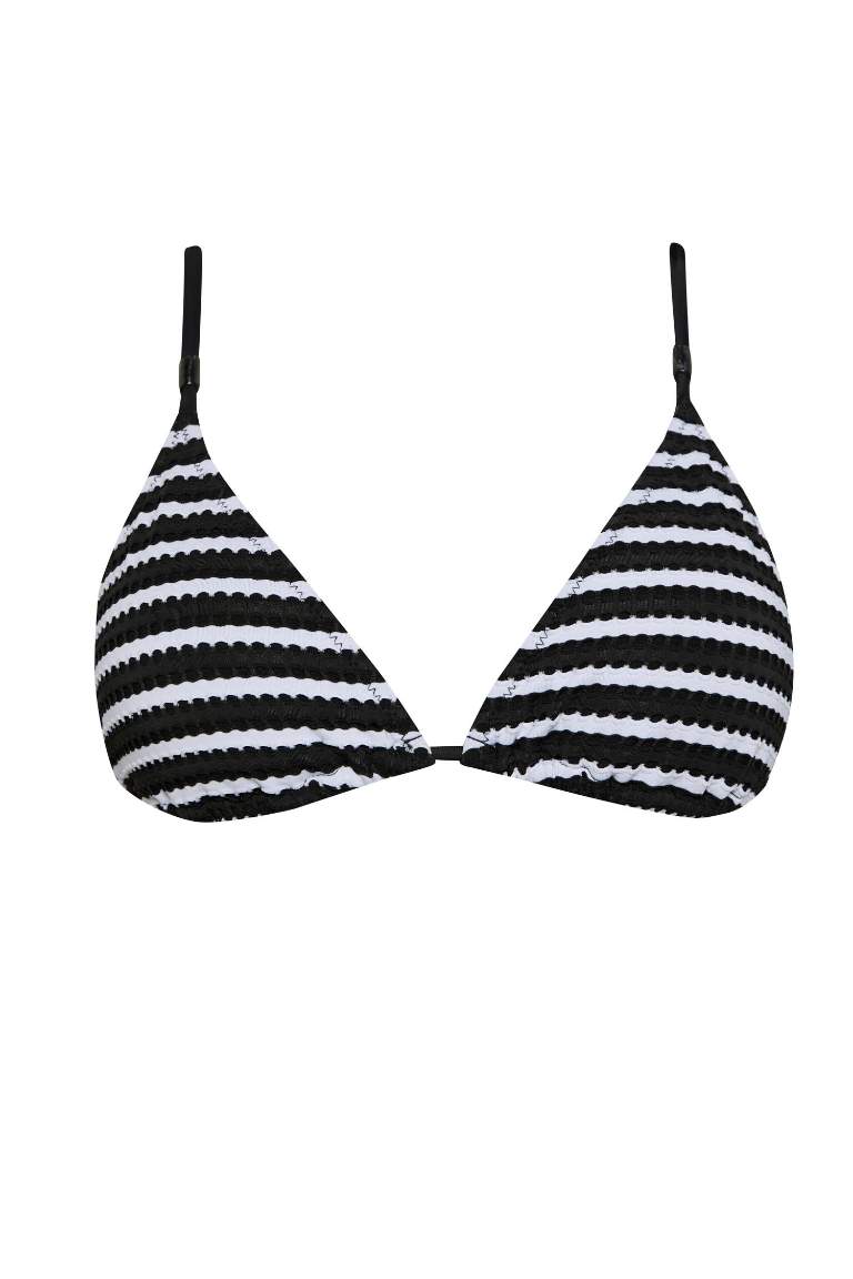 Çizgili Tül Bikini Üstü-Fall in Love