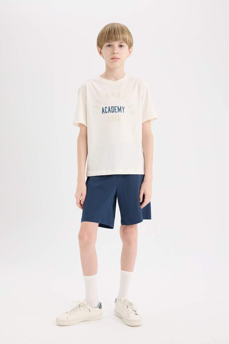 Boy Boy Crew Neck Printed Short Sleeve T-Shirt