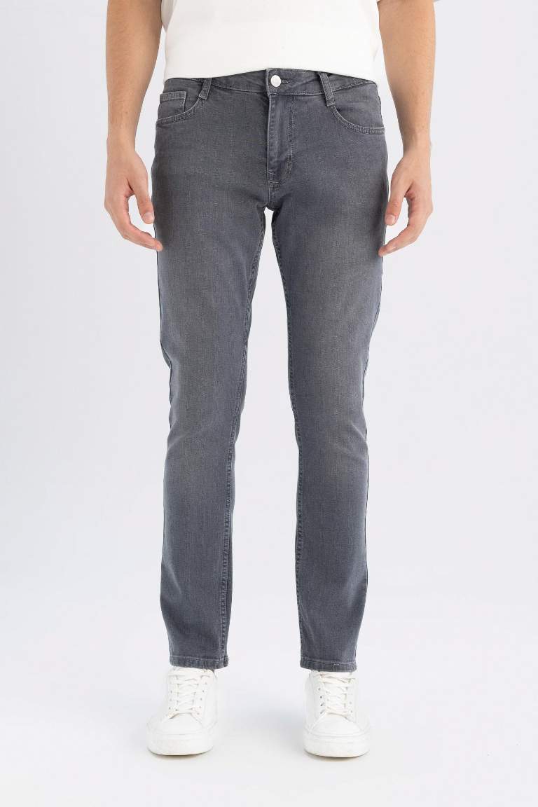 Pedro Slim Fit Dar Kalıp Normal Bel Dar Paça Jean Pantolon