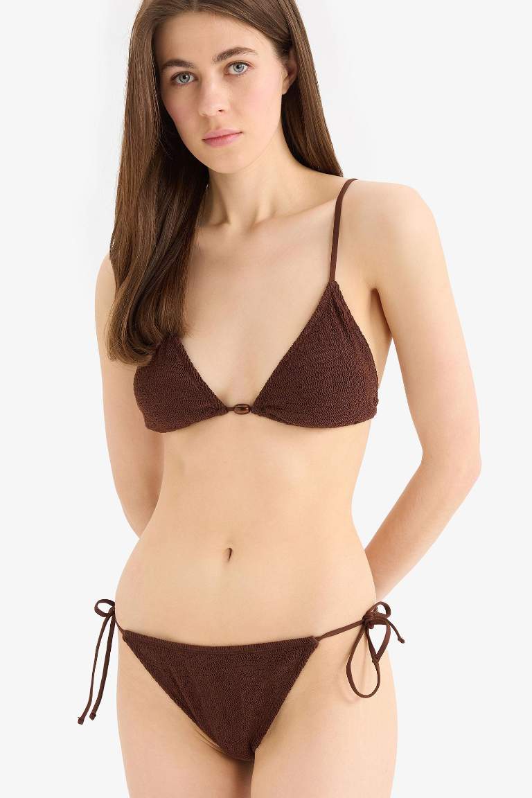 Bağcıklı Bürümcük Bikini Altı-Fall in Love