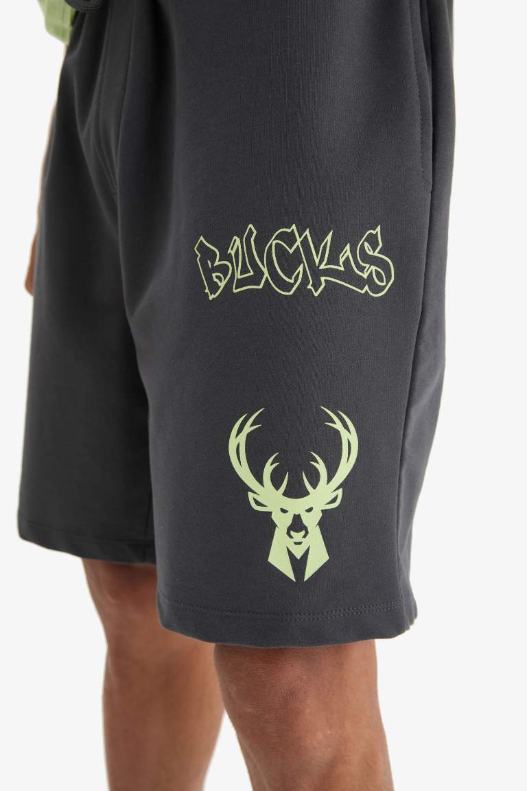 DeFactoFit NBA Milwaukee Bucks Standard Fit Shorts