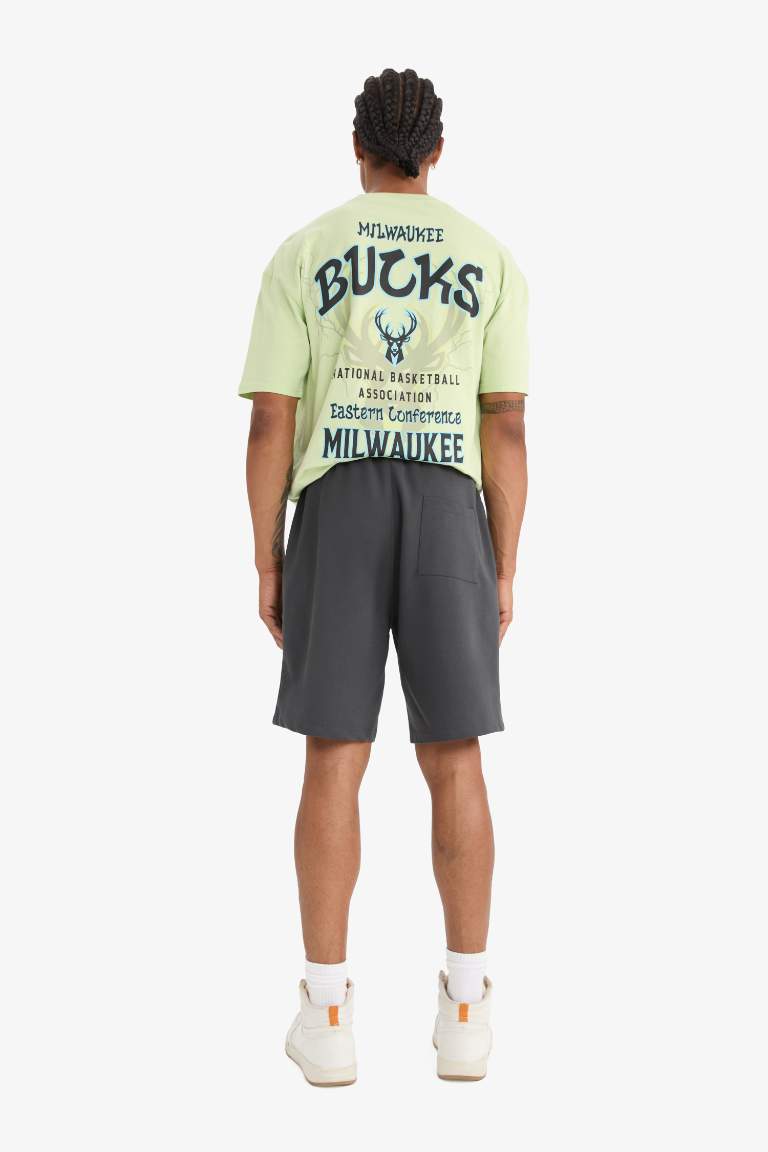 DeFactoFit NBA Milwaukee Bucks Standard Fit Shorts