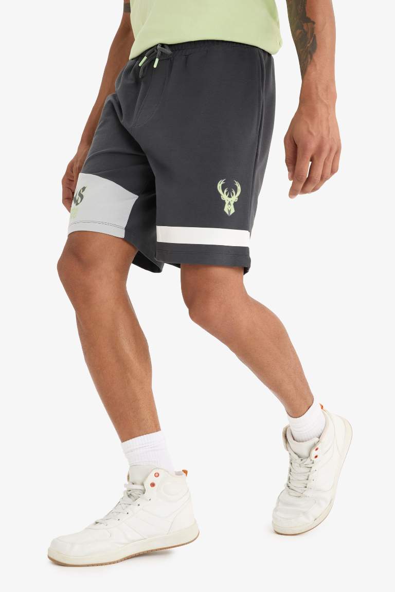 DeFactoFit NBA Milwaukee Bucks Standard Fit Shorts