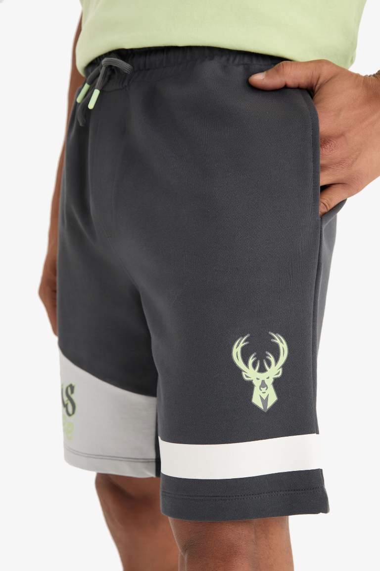 DeFactoFit NBA Milwaukee Bucks Standard Fit Shorts