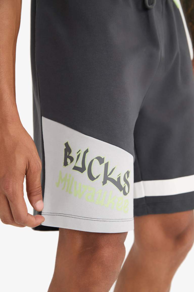 DeFactoFit NBA Milwaukee Bucks Standard Fit Shorts