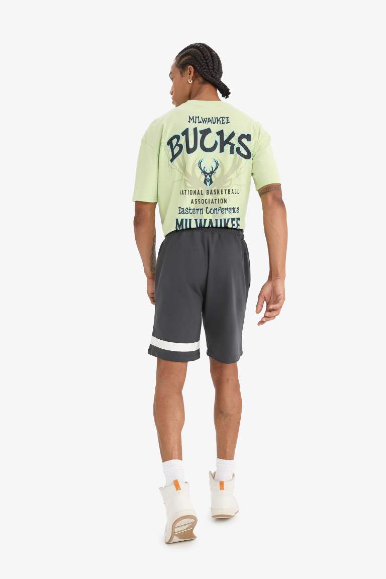 DeFactoFit NBA Milwaukee Bucks Standard Fit Shorts