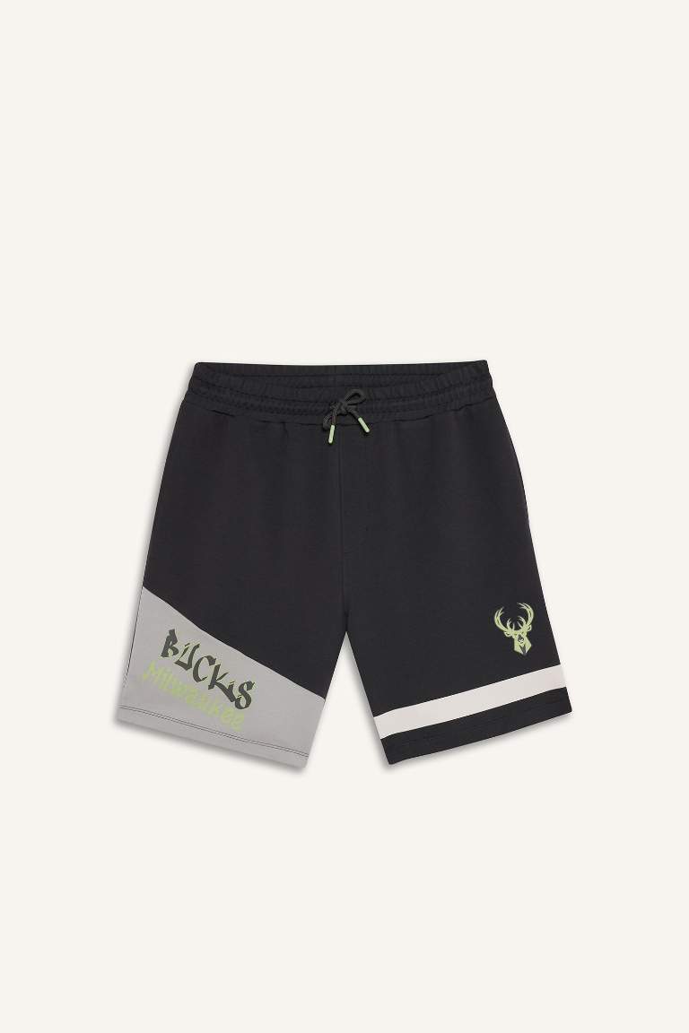 DeFactoFit NBA Milwaukee Bucks Standard Fit Shorts