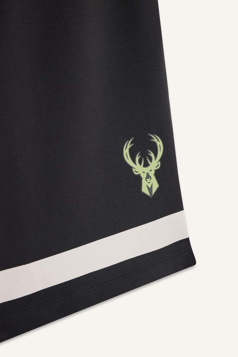 DeFactoFit NBA Milwaukee Bucks Standard Fit Shorts