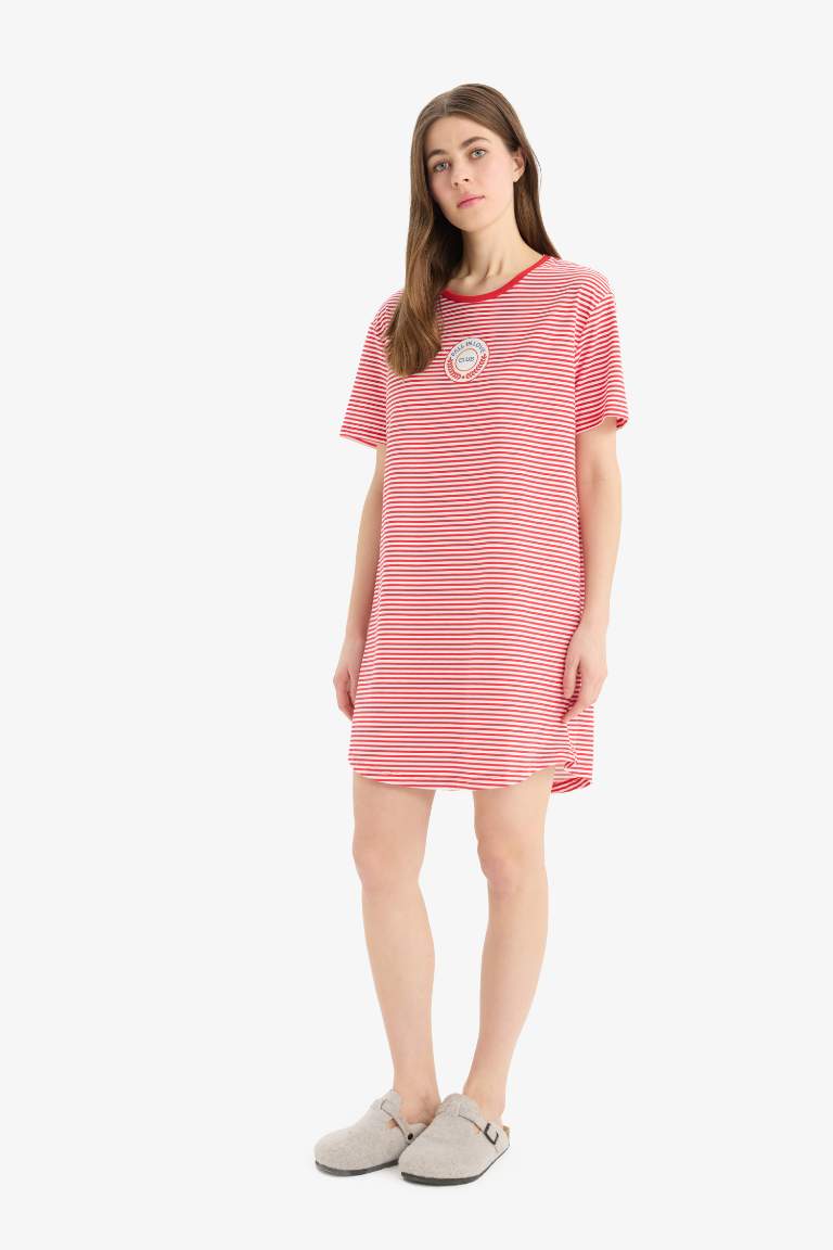 Fall in Love Regular Fit Crew Neck Dress