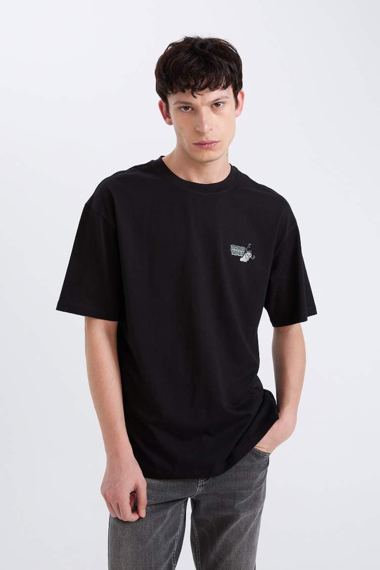 Looney Tunes Boxy Fit Crew Neck Back Printed T-Shirt