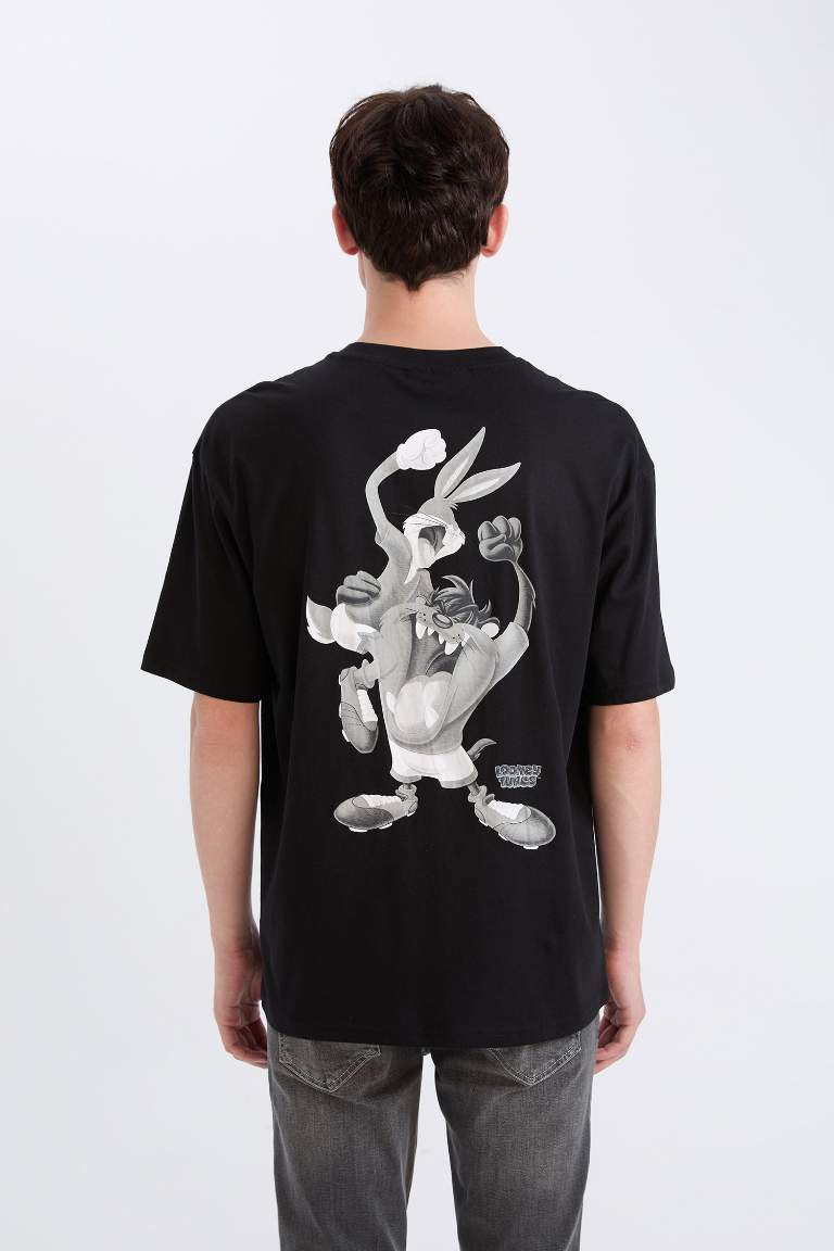 Looney Tunes Boxy Fit Crew Neck Back Printed T-Shirt