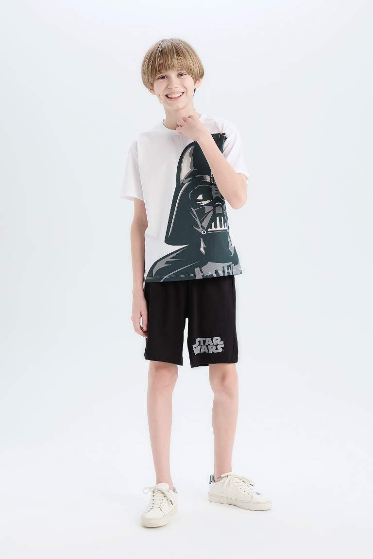 Boy Star Wars Short Sleeve Top Shorts 2 Piece Pajama Set