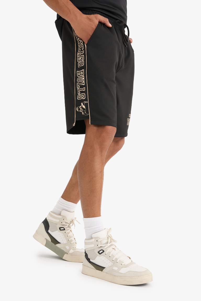 DeFactoFit NBA Chicago Bulls Standard Fit Shorts