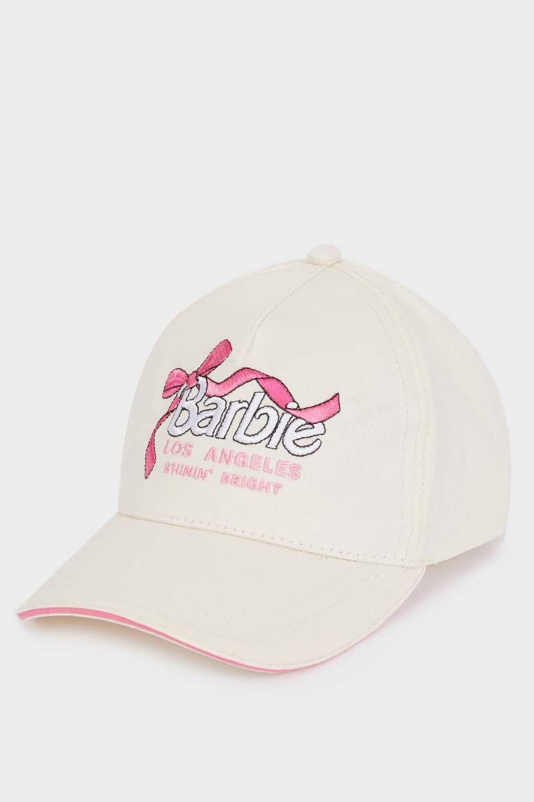 Girl Barbie Embroidered Cotton Cap