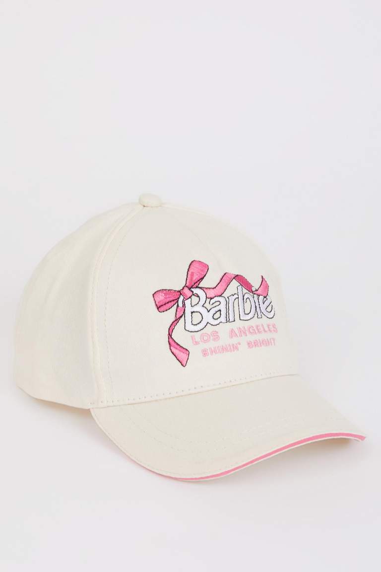 Girl Barbie Embroidered Cotton Cap