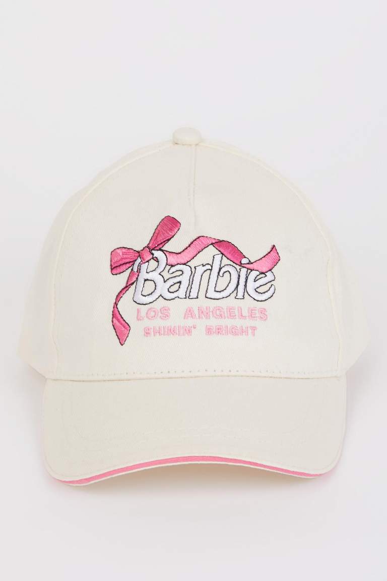 Girl Barbie Embroidered Cotton Cap