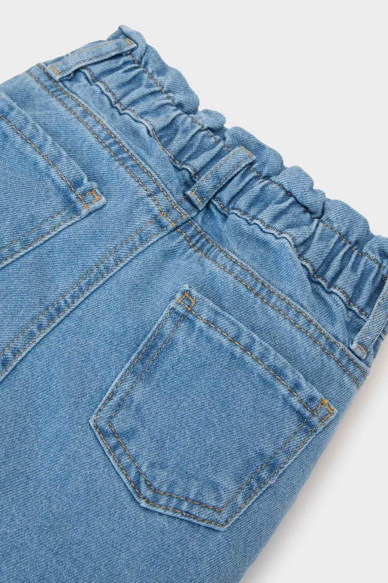 Kız Bebek Duble Paça Jean Pantolon