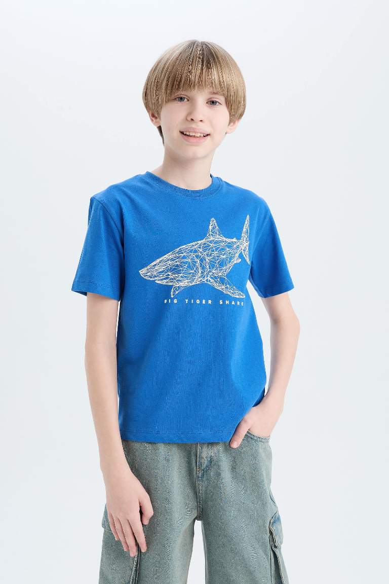 Boy Crew Neck Printed Short Sleeve T-Shirt