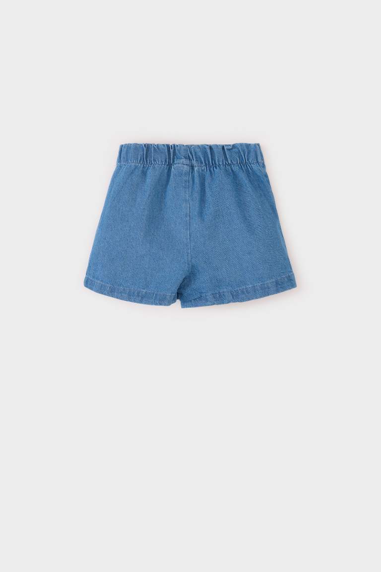 Short-jupe en jean pour bébé fille