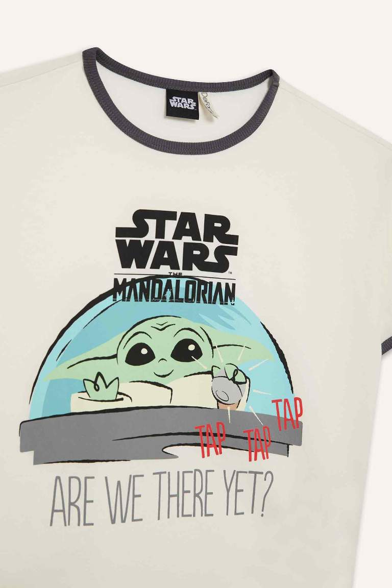 Girl Star Wars-Mandalorian Relax Fit Ribbed T-Shirt