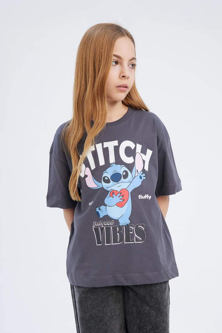 Girl Disney Lilo & Stitch Oversize Fit Short Sleeve T-Shirt