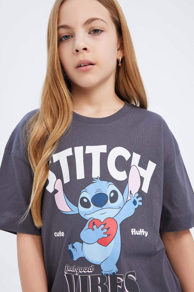 Girl Disney Lilo & Stitch Oversize Fit Short Sleeve T-Shirt