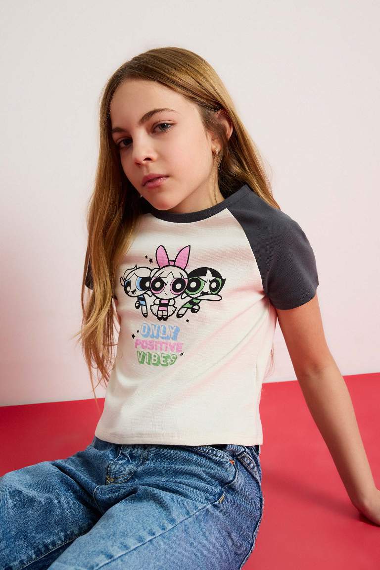 Girl PowerPuff Girls Ribbed Camisole Crop T-Shirt