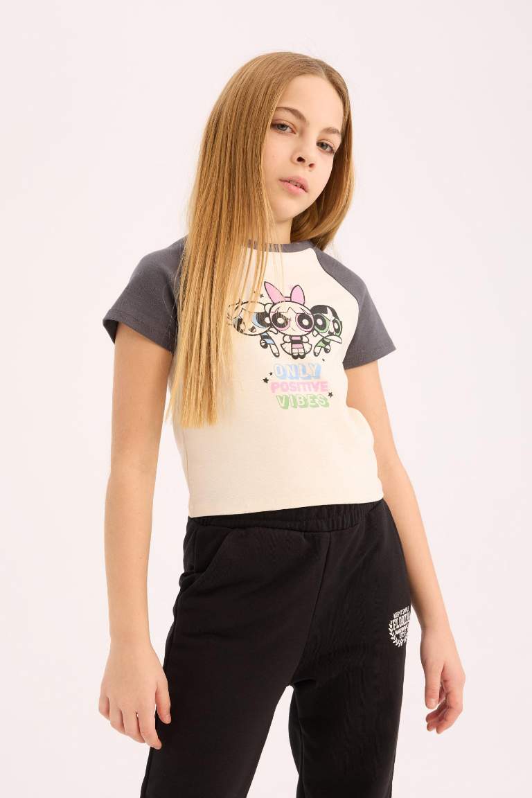 Girl PowerPuff Girls Ribbed Camisole Crop T-Shirt