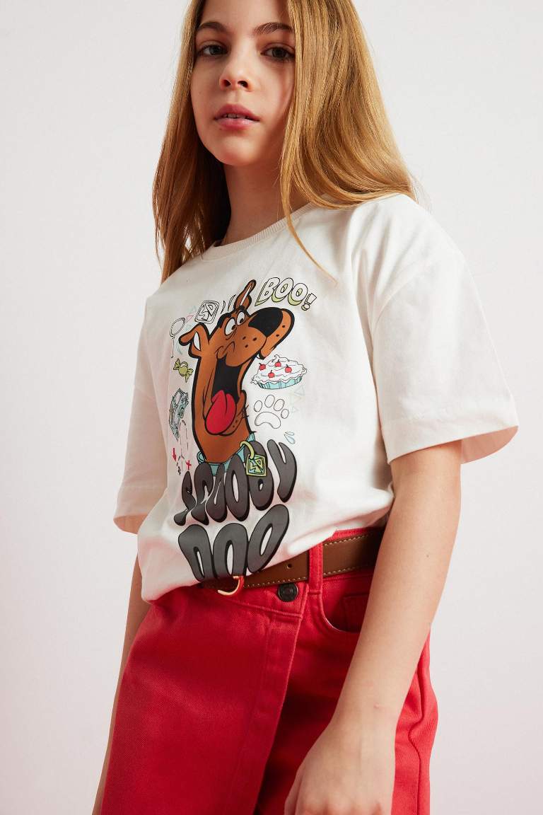 Girl Scooby Doo Oversize Fit Crew Neck Short Sleeve T-Shirt