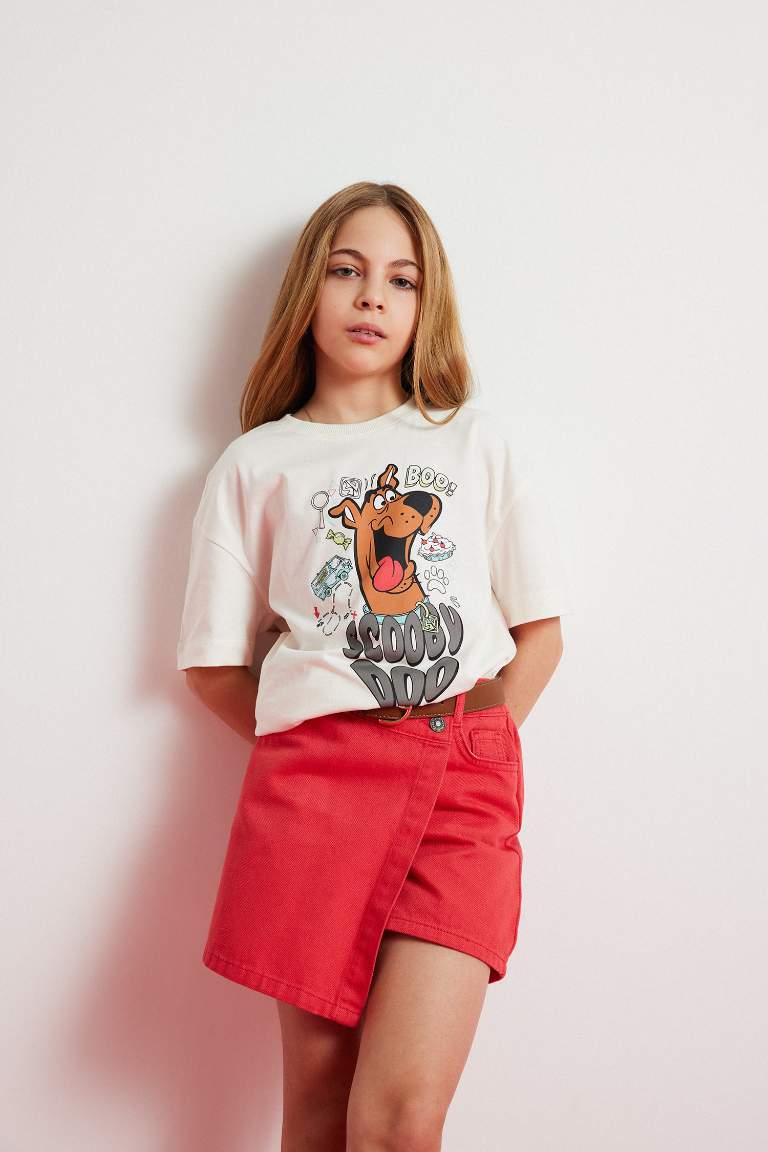 Girl Scooby Doo Oversize Fit Crew Neck Short Sleeve T-Shirt