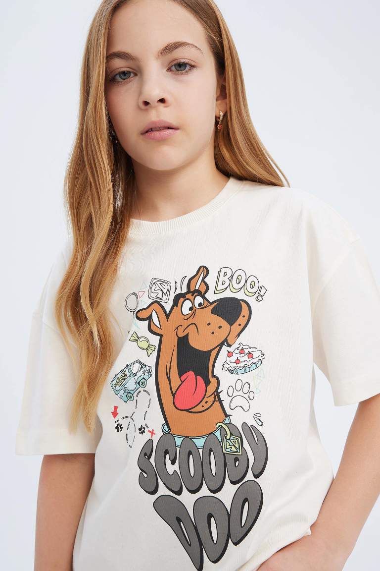 Girl Scooby Doo Oversize Fit Crew Neck Short Sleeve T-Shirt