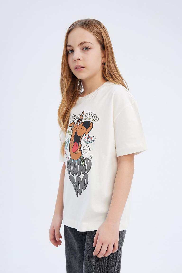 T-shirt Scooby-Doo oversize à col rond et manches courtes pour fille