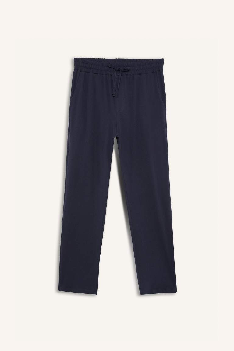 Pijama Takımı Regular Fit Çizgili Kısa Kollu Üst Uzun Alt