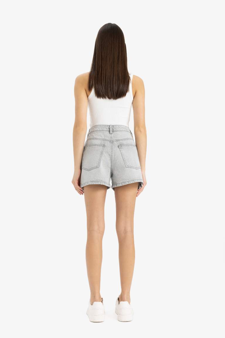 Mom Fit джинсовые шорты с высокой талией и короткими штанинами
