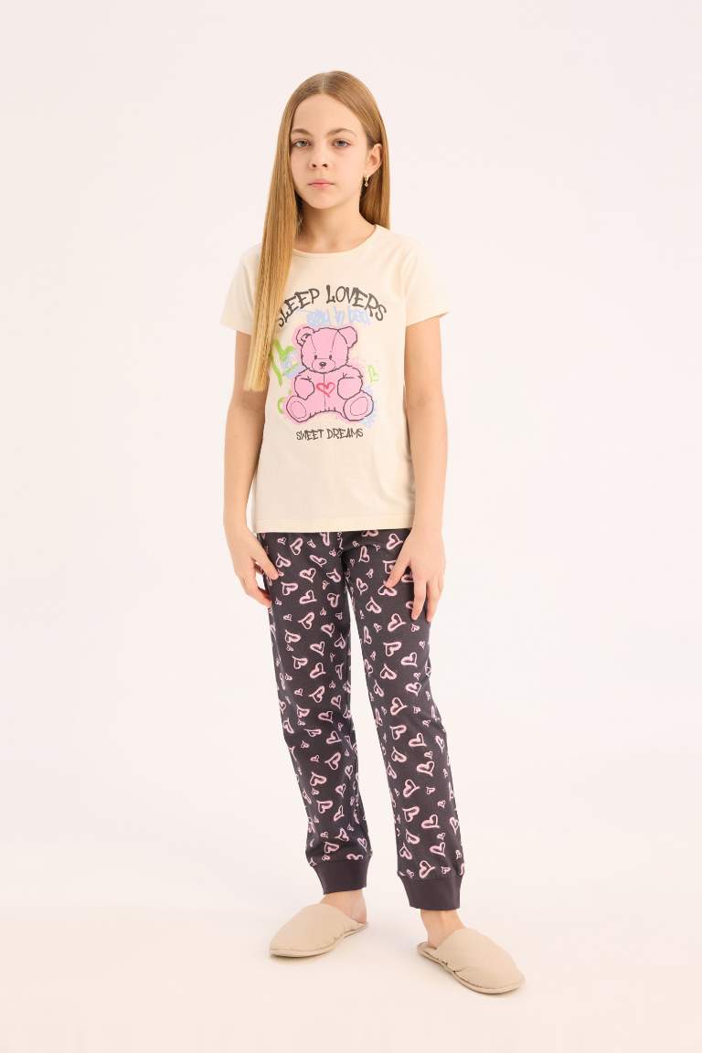 Girl Printed Top Bottom 2 Piece Pajama Set