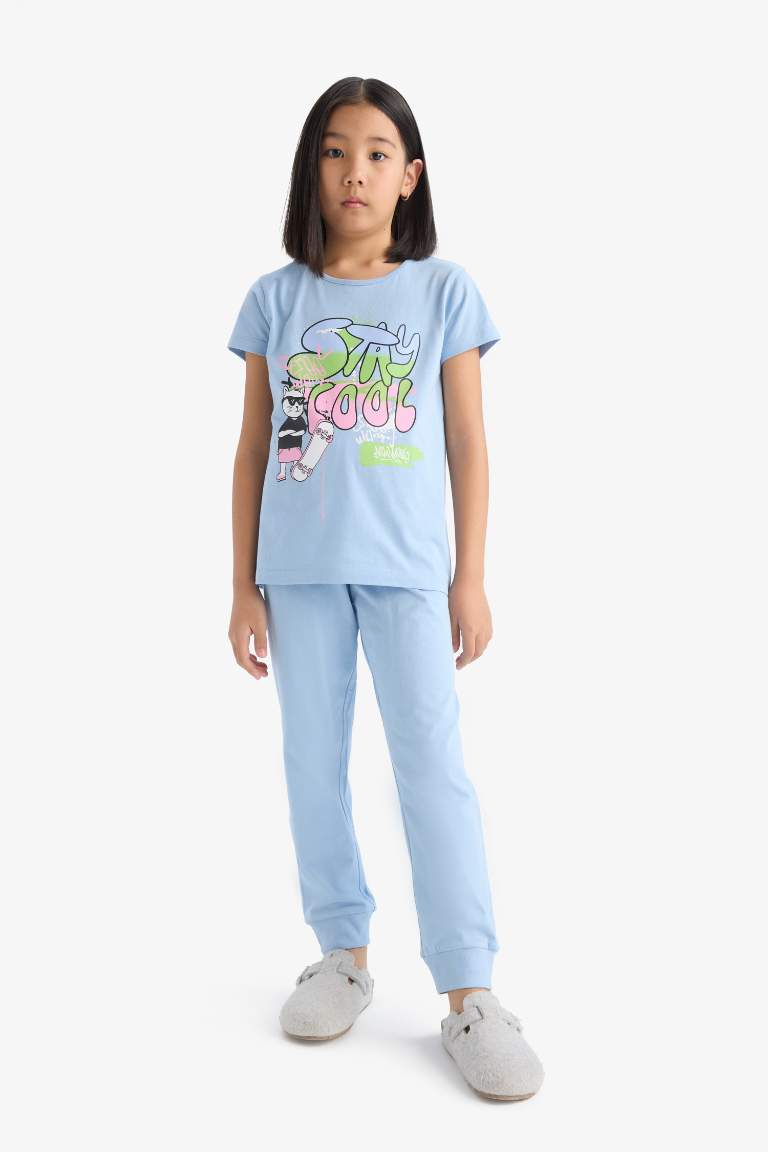 Girl Top Bottom 2 Piece Pajama Set