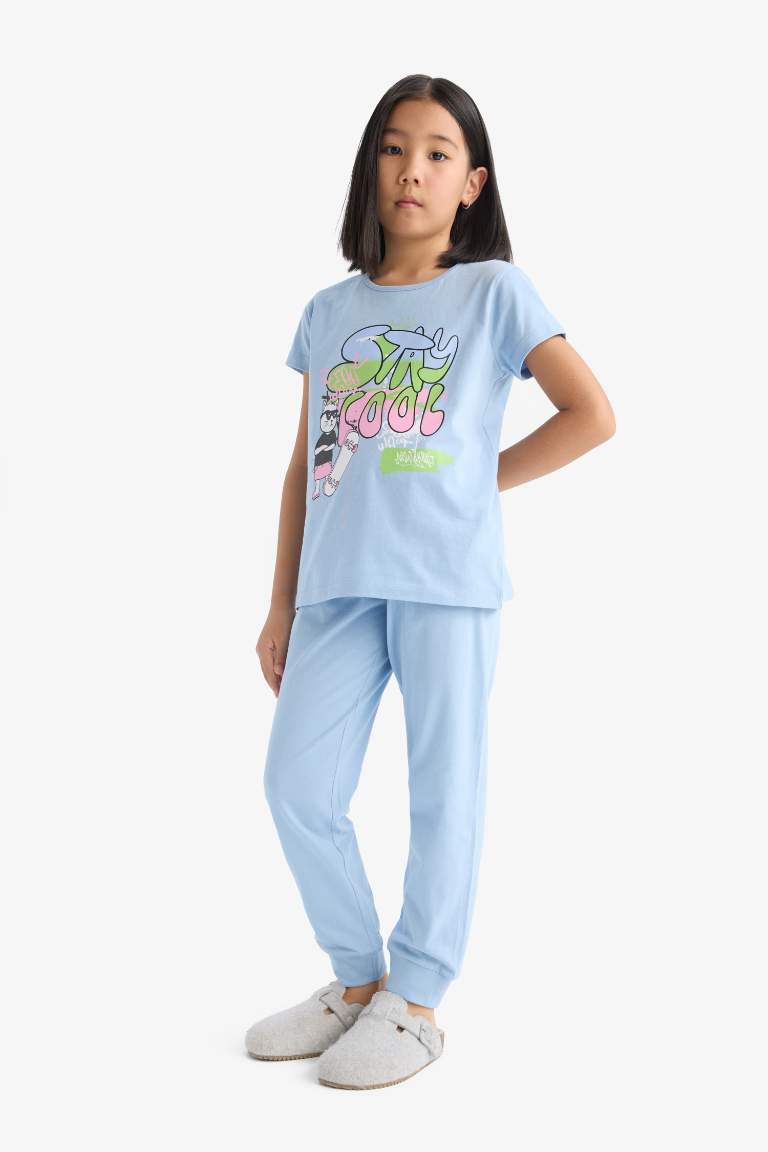 Girl Top Bottom 2 Piece Pajama Set