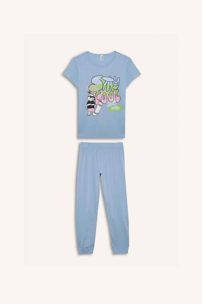 Girl Top Bottom 2 Piece Pajama Set