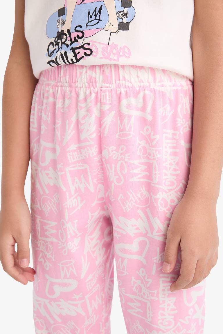 Girl Printed Top Bottom 2 Piece Pajama Set