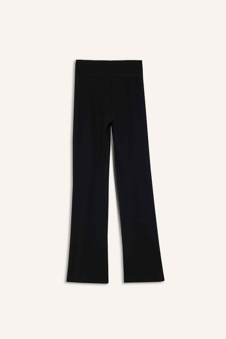 Coool Flare Fit Beli Lastikli İspanyol Paça Ribana Pantolon