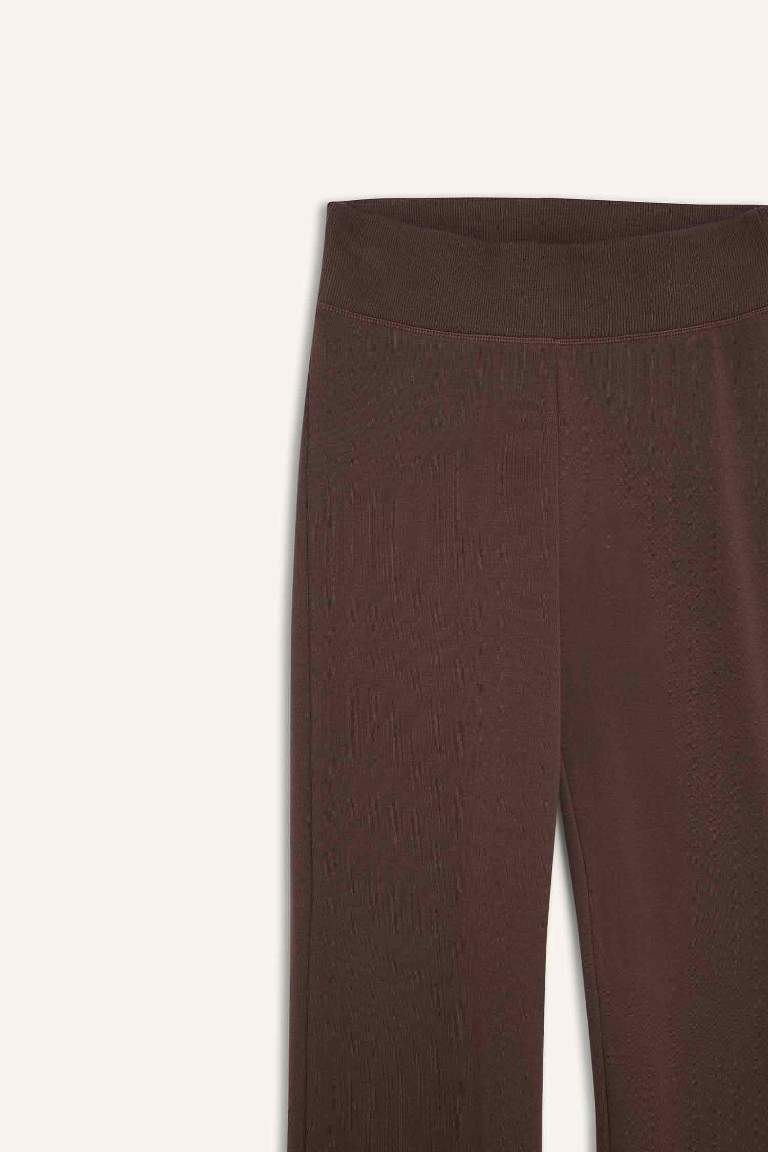 Coool Flare Fit Beli Lastikli İspanyol Paça Ribana Pantolon