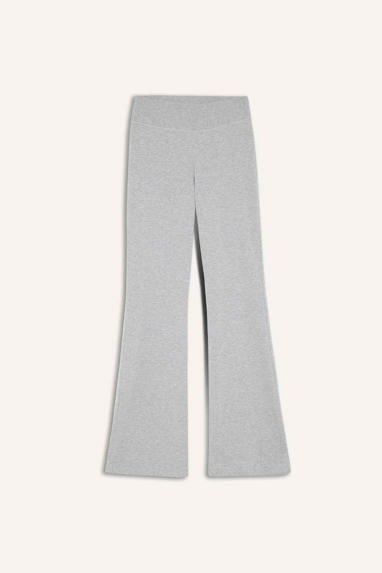 Coool Flare Fit Beli Lastikli İspanyol Paça Ribana Pantolon